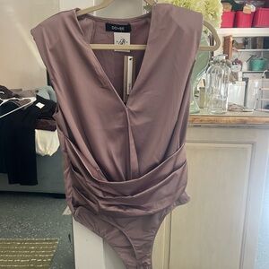 DO+BE Dusty Purple V-Neck Bodysuit
